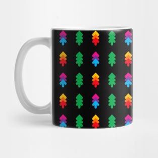 Colorful fir trees pattern, version one Mug